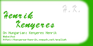 henrik kenyeres business card